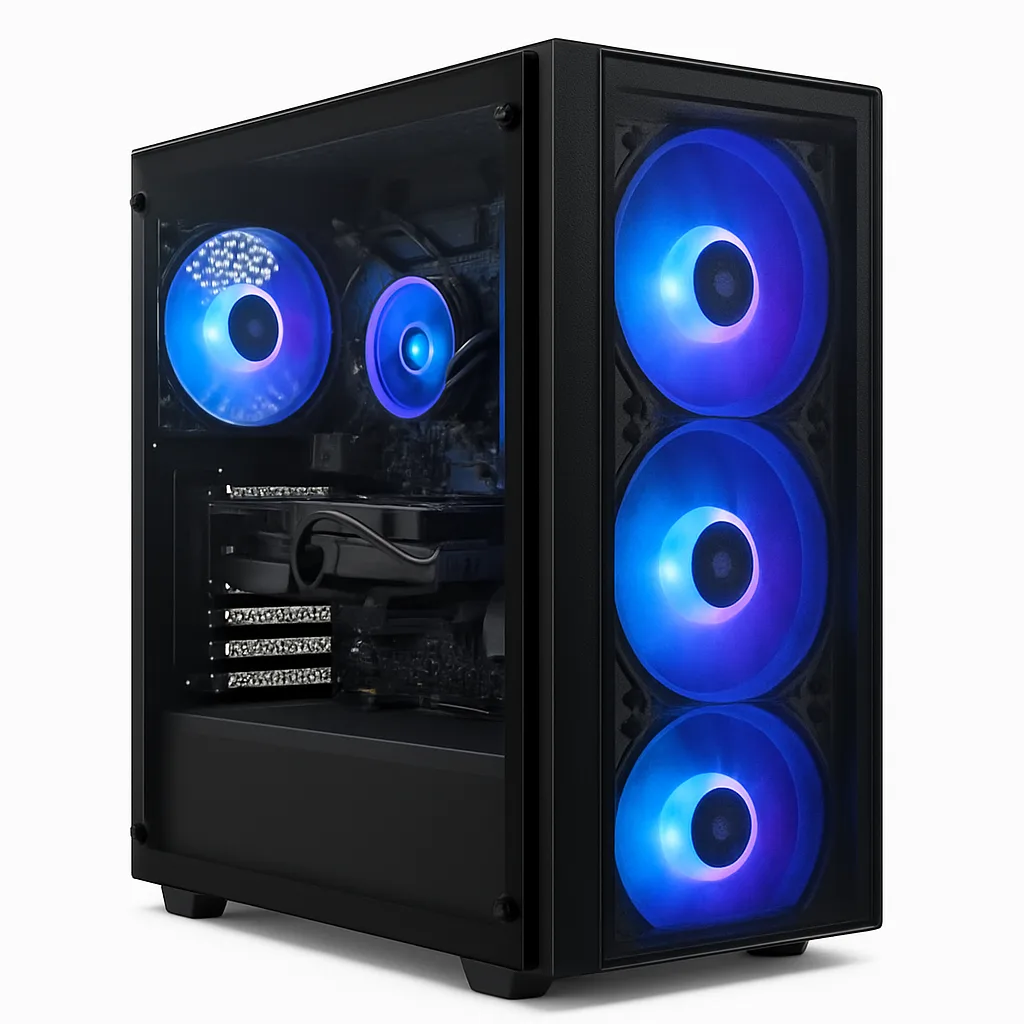 Boîtier PC Gamer RGB avec Ventilateurs Illuminés